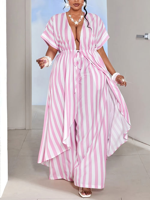2 PCS Long Top With Matching Pants
