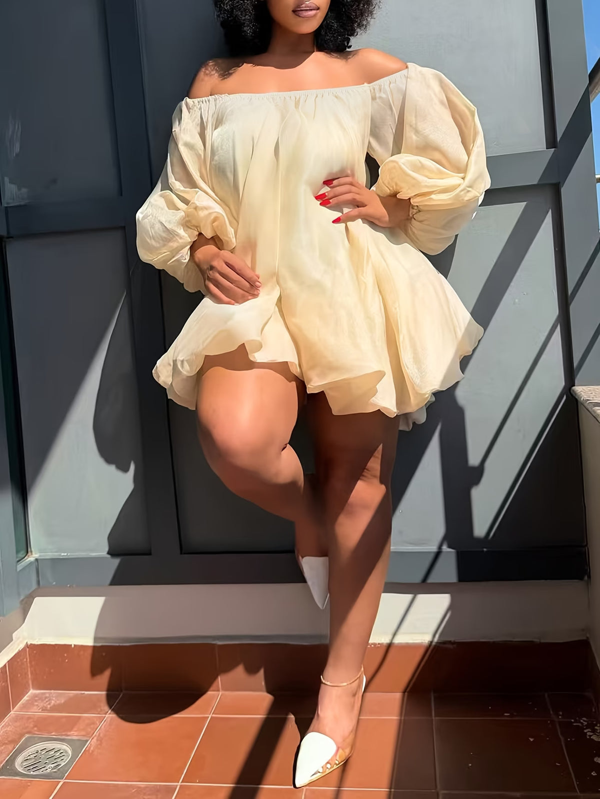 Abigail Chic Off Shoulders Party Mini Dress