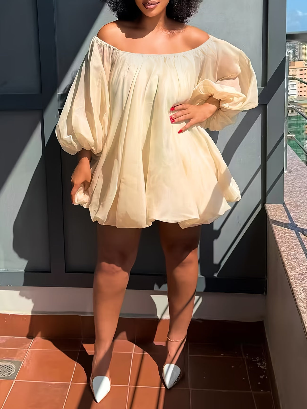 Abigail Chic Off Shoulders Party Mini Dress