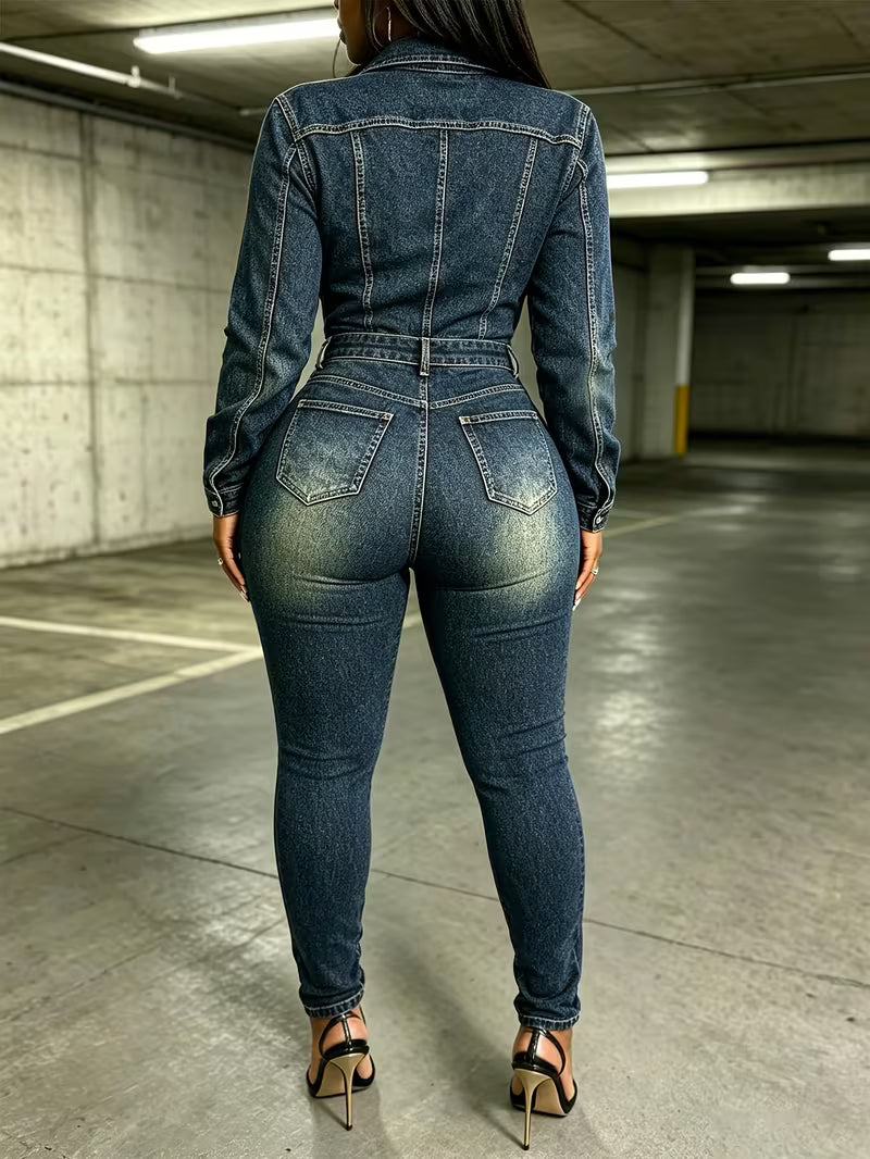 Paulette  Chic Denim Jumpsuit