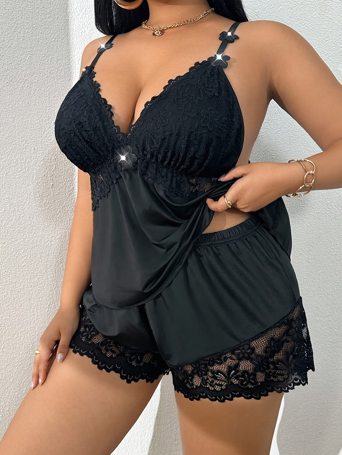 Donna Silk Sleepwear Short Set