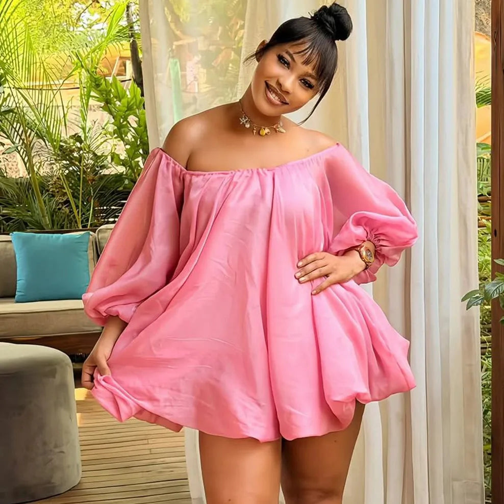 Abigail Chic Off Shoulders Party Mini Dress