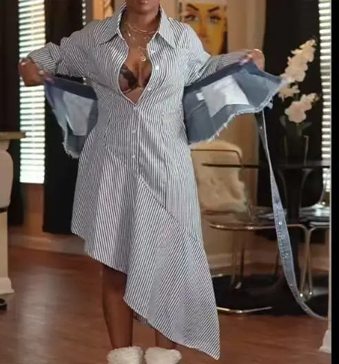 Sara Chic Dress Shirt with Belt
