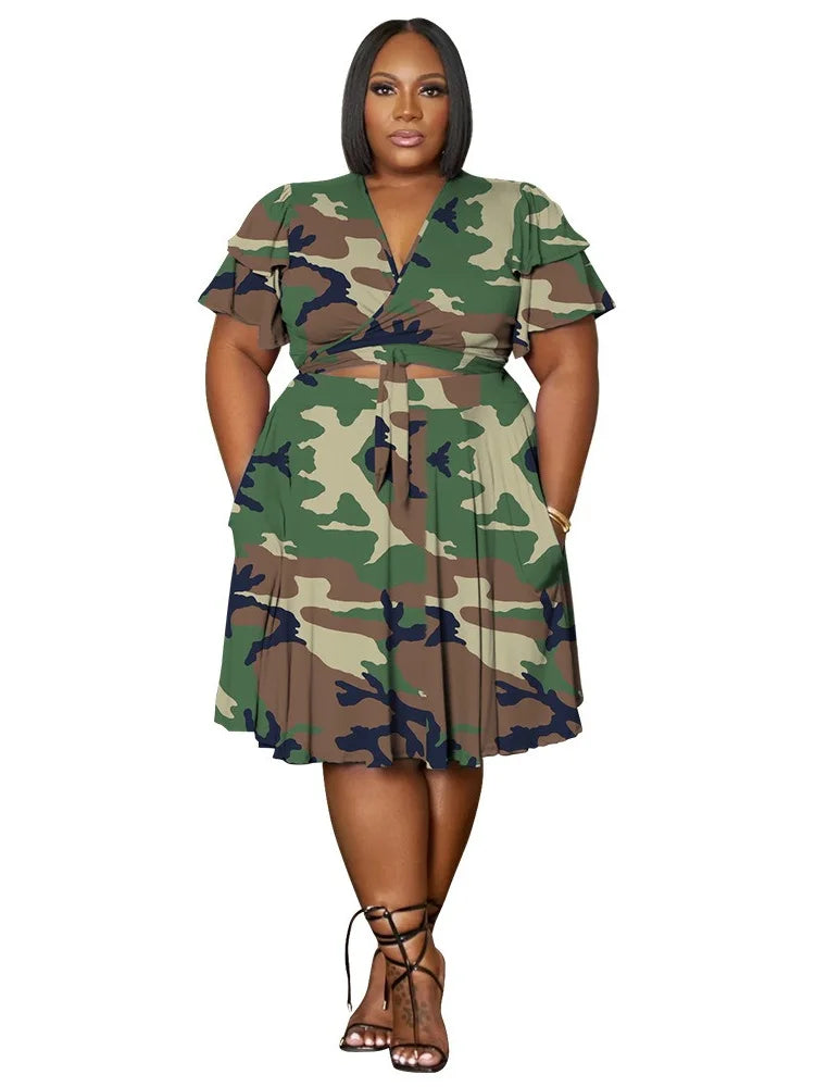 Ms Ray Ray 2Pcs Como Skirt Set