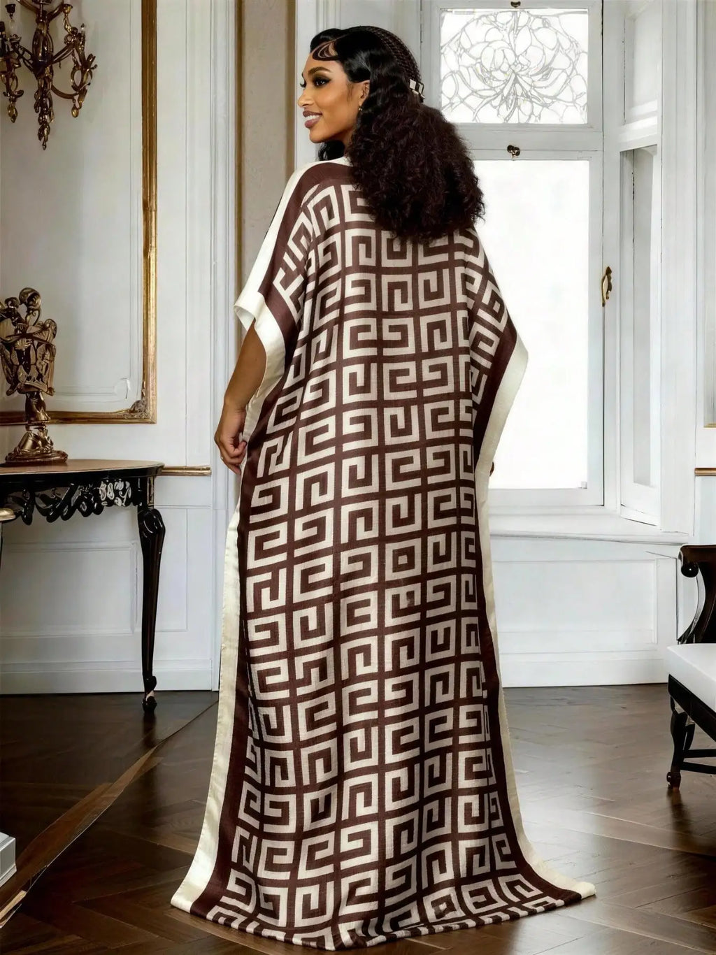 Regin Elegant Dress with Matching head Scarf