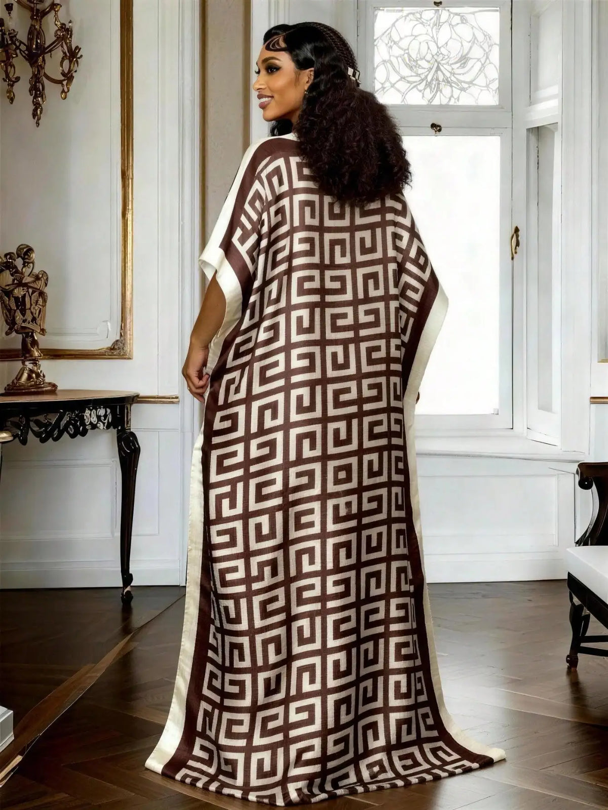 Regin Elegant Dress with Matching head Scarf