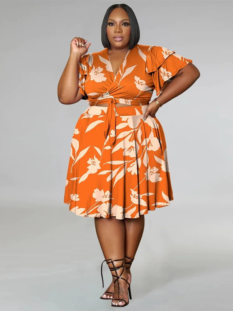 Ms Ray Ray 2Pcs Como Skirt Set